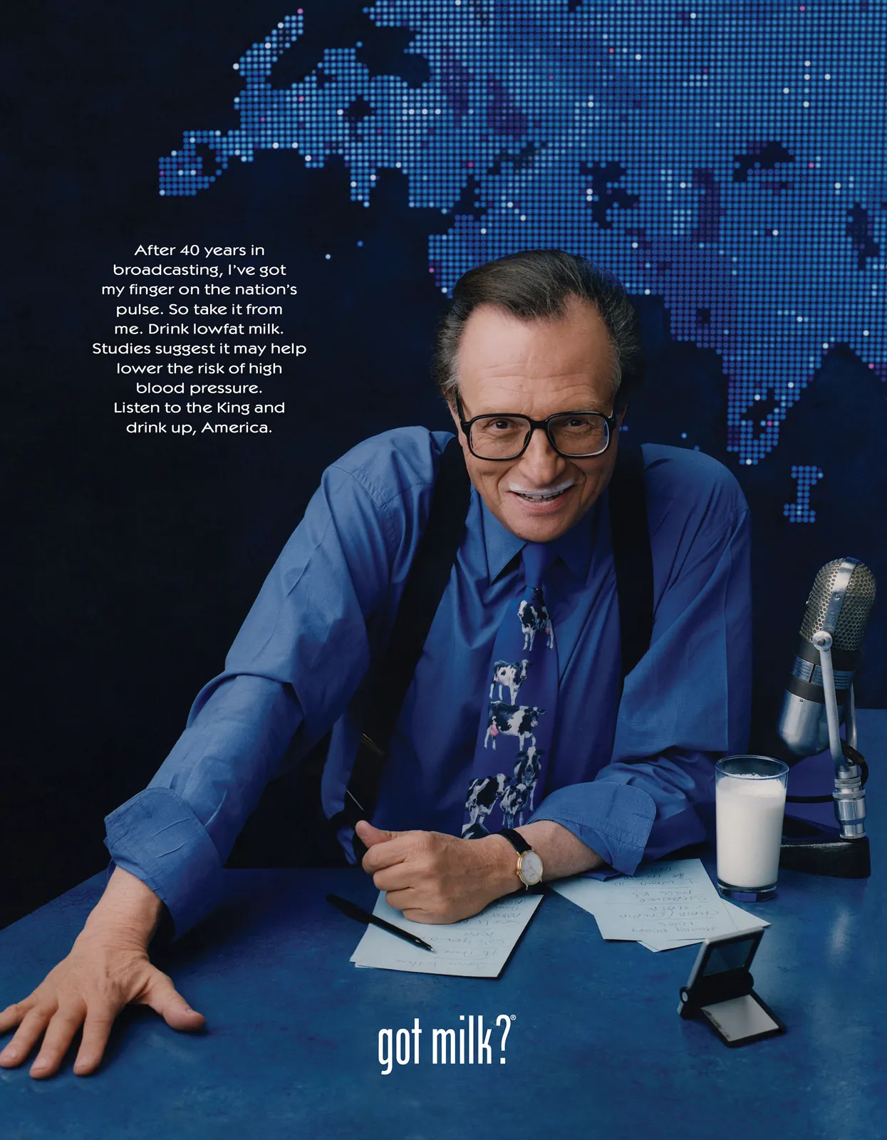Larry King — later “got milk?” reissue