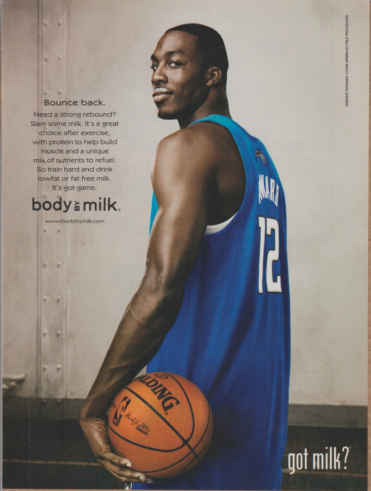 Original 2008 magazine print — 'Bounce back.'
