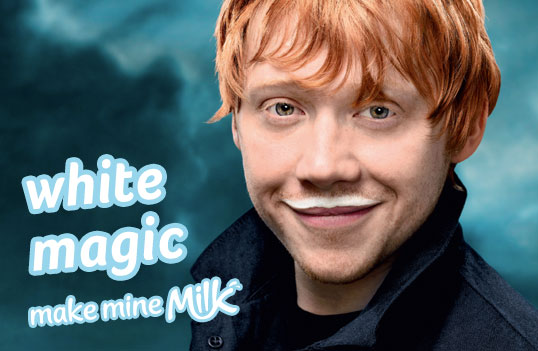 Rupert Grint — MilkPoint period campaign artwork