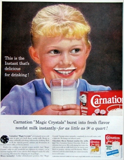 Carnation “Magic Crystals” — 'delicious for drinking'