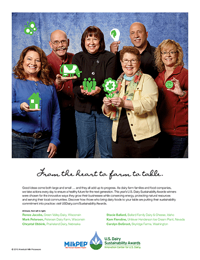 2013 U.S. Dairy Sustainability Award winners finished Milk Mustache ad